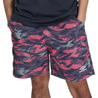 Umbro Short De Bain Resort Beach Indian Ink / Pink Lift S Homme - Publicité Umbro Short De Bain Resort Beach Indian Ink / Pink Lift S Homme - Publicité