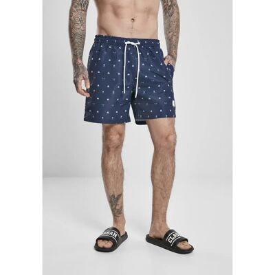 Urban Classics Short De Bain Tb2679 Navy Blue / White S Homme - Publicité Urban Classics Short De Bain Tb2679 Navy Blue / White S Homme - Publicité