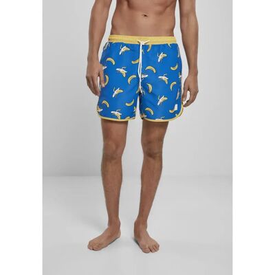 Urban Classics Short De Bain Pattern Retro Blue / Yellow 3XL Homme - Publicité Urban Classics Short De Bain Pattern Retro Blue / Yellow 3XL Homme - Publicité