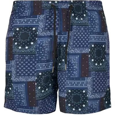 Urban Classics Short De Bain Tb2679 Navy Bandana S Homme - Publicité Urban Classics Short De Bain Tb2679 Navy Bandana S Homme - Publicité