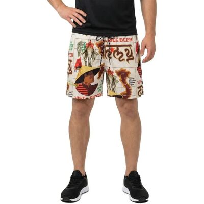 Grimey Short De Bain Viet Cong Beer White L Homme - Publicité Grimey Short De Bain Viet Cong Beer White L Homme - Publicité