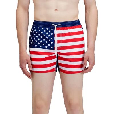 Sundek Short De Bain Elasticated Waistband Recycled Polyester Repreve United States Flag Navy M Homme - Publicité Sundek Short De Bain Elasticated Waistband Recycled Polyester Repreve United States Flag Navy M Homme - Publicité