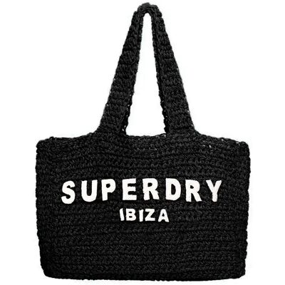 Superdry Sac En Toile Crochet City Black/Ecru One Size unisex - Publicité Superdry Sac En Toile Crochet City Black/Ecru One Size unisex - Publicité