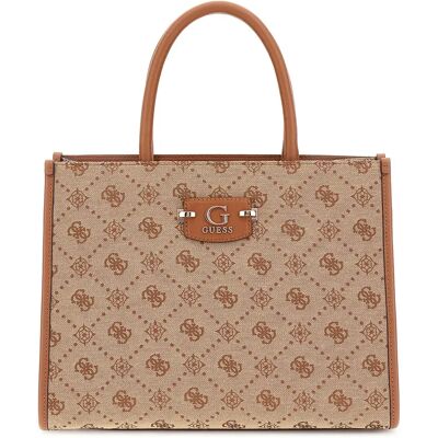 Guess Sac En Toile Neda 2 Comp Latte Logo One Size unisex - Publicité Guess Sac En Toile Neda 2 Comp Latte Logo One Size unisex - Publicité