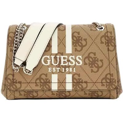 Guess Sac Noelle Ii Cnvrtble Flap Latte Logo One Size unisex - Publicité Guess Sac Noelle Ii Cnvrtble Flap Latte Logo One Size unisex - Publicité