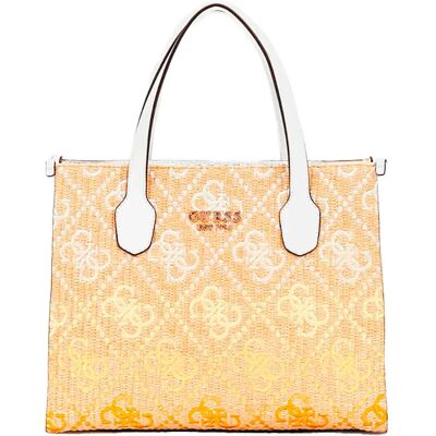 Guess Sac à Main Silvana Rafia Chino A052 One Size unisex - Publicité Guess Sac à Main Silvana Rafia Chino A052 One Size unisex - Publicité