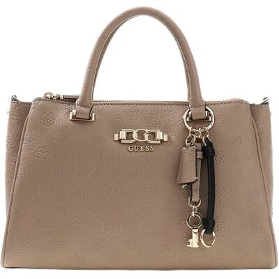Guess Sac Anise Satchel Dark Taupe Logo One Size unisex - Publicité Guess Sac Anise Satchel Dark Taupe Logo One Size unisex - Publicité