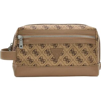 Guess Trousse De Toilette Berlin Small Beige / Brown One Size unisex - Publicité Guess Trousse De Toilette Berlin Small Beige / Brown One Size unisex - Publicité