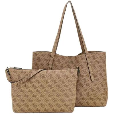 Guess Sac En Toile Brenton Latte Logo One Size unisex - Publicité Guess Sac En Toile Brenton Latte Logo One Size unisex - Publicité