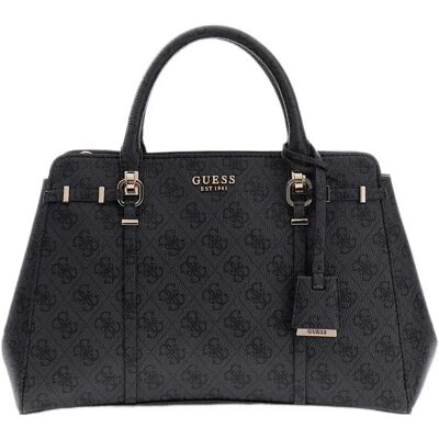 Guess Sac Leona Logo Satchel Coal Logo One Size unisex - Publicité Guess Sac Leona Logo Satchel Coal Logo One Size unisex - Publicité