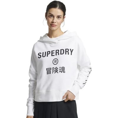 Superdry Sweat à Capuche Code Core Sport Crop Box Optic S - Publicité Superdry Sweat à Capuche Code Core Sport Crop Box Optic S - Publicité