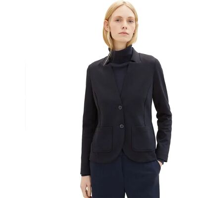 Tom Tailor Blazer 1038703 Ottoman Structure Sky Captain Blue M - Publicité Tom Tailor Blazer 1038703 Ottoman Structure Sky Captain Blue M - Publicité