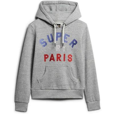 Superdry Sweat à Capuche Glitter Graphic Logo Athletic Grey Marl M - Publicité Superdry Sweat à Capuche Glitter Graphic Logo Athletic Grey Marl M - Publicité