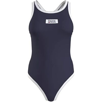 Tommy Hilfiger Maillot De Bain Uw0uw04097 Navy Blue / White S - Publicité Tommy Hilfiger Maillot De Bain Uw0uw04097 Navy Blue / White S - Publicité