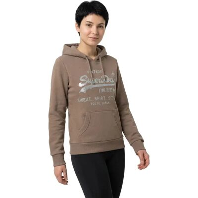 Superdry Sweat à Capuche Embellished Vl Relaxed Fit Taupe Grey 2XS - Publicité Superdry Sweat à Capuche Embellished Vl Relaxed Fit Taupe Grey 2XS - Publicité