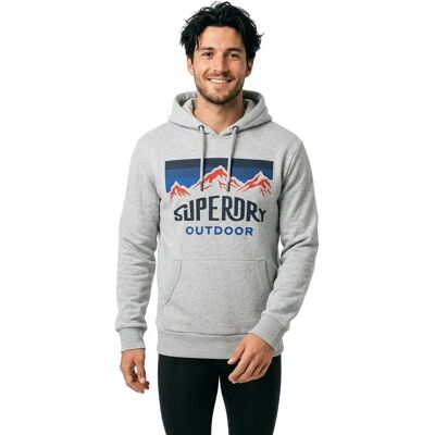Superdry Sweat à Capuche Mountain Relaxed Fit Glacier Grey Marl 2XL - Publicité Superdry Sweat à Capuche Mountain Relaxed Fit Glacier Grey Marl 2XL - Publicité