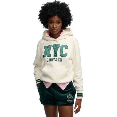 Superdry Sweat à Capuche Country Club Varsity Cream S - Publicité Superdry Sweat à Capuche Country Club Varsity Cream S - Publicité