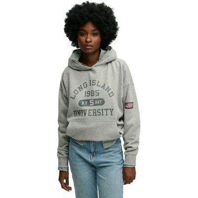 Superdry Sweat à Capuche Athletic Essentials Relaxed Fit Grey Marl XS - Publicité Superdry Sweat à Capuche Athletic Essentials Relaxed Fit Grey Marl XS - Publicité