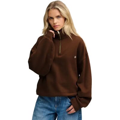 Superdry Sweat à Demi-zip Monogram Chestnut Brown M - Publicité Superdry Sweat à Demi-zip Monogram Chestnut Brown M - Publicité