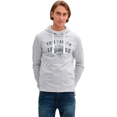 Tom Tailor Sweat à Capuche 1042270 Bright Grey Melange XL - Publicité Tom Tailor Sweat à Capuche 1042270 Bright Grey Melange XL - Publicité