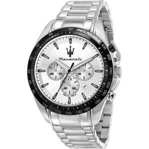 Maserati Montre Traguardo 45 Mm Chr W/silver Dial Br Ss Silver One Size Homme - Publicité Maserati Montre Traguardo 45 Mm Chr W/silver Dial Br Ss Silver One Size Homme - Publicité