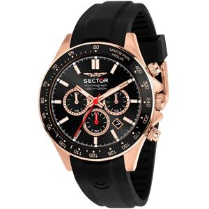 Sector Montre 230 43 Mm Chronograph Black / Rose Gold One Size Homme - Publicité Sector Montre 230 43 Mm Chronograph Black / Rose Gold One Size Homme - Publicité