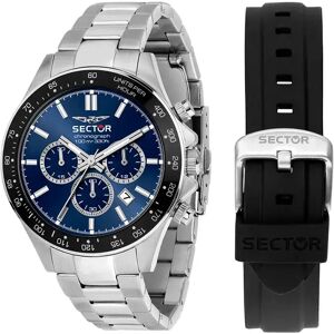 Sector Montre 230 43 Mm Chronograph Silver / Black / Navy One Size Homme - Publicité Sector Montre 230 43 Mm Chronograph Silver / Black / Navy One Size Homme - Publicité