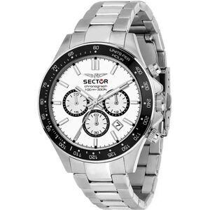Sector Montre 230 43 Mm Chronograph Silver / White Dial One Size Homme - Publicité Sector Montre 230 43 Mm Chronograph Silver / White Dial One Size Homme - Publicité
