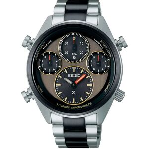 Seiko Montre Sfj005p1 42mm 10atm Quartz Analogical Black / Brown / Sapphire One Size Homme - Publicité Seiko Montre Sfj005p1 42mm 10atm Quartz Analogical Black / Brown / Sapphire One Size Homme - Publicité