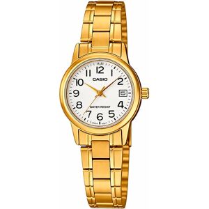 Casio Montre Pour Femme Ltp-v002g-7b2 31mm Quartz Analogical Gold / White / Mineral One Size Femme - Publicité Casio Montre Pour Femme Ltp-v002g-7b2 31mm Quartz Analogical Gold / White / Mineral One Size Femme - Publicité