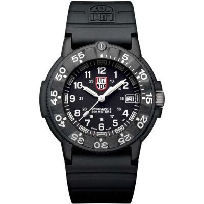 Luminox Montre Original Navy Seal 3001 PU Black / Black / White / Green 43 mm - Publicité Luminox Montre Original Navy Seal 3001 PU Black / Black / White / Green 43 mm - Publicité
