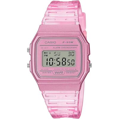 Casio Montre Pour Femme F-91ws-4ef Pink One Size Femme - Publicité Casio Montre Pour Femme F-91ws-4ef Pink One Size Femme - Publicité
