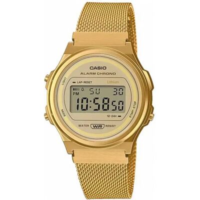 Vintage Montre Pour Femme A171wemg-9aef Gold One Size - Publicité Vintage Montre Pour Femme A171wemg-9aef Gold One Size - Publicité