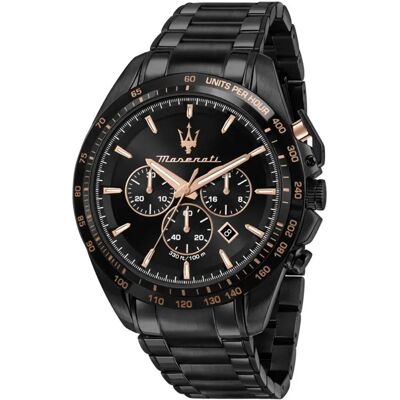 Maserati Montre Traguardo 45 Mm Chr Black Dial Br Black Black One Size Homme - Publicité Maserati Montre Traguardo 45 Mm Chr Black Dial Br Black Black One Size Homme - Publicité