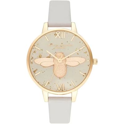 Olivia Burton Montre Pour Femme Ob16gd37 Golden / Grey / Beige One Size - Publicité Olivia Burton Montre Pour Femme Ob16gd37 Golden / Grey / Beige One Size - Publicité
