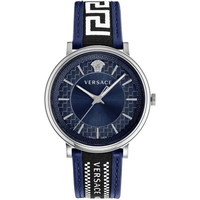 Versace Montre Ve5a01121 Silver Grey / Black Blue One Size Homme - Publicité Versace Montre Ve5a01121 Silver Grey / Black Blue One Size Homme - Publicité