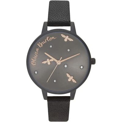 Olivia Burton Montre Pour Femme Ob16pq02 Black / Black / Black One Size - Publicité Olivia Burton Montre Pour Femme Ob16pq02 Black / Black / Black One Size - Publicité