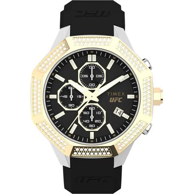 Timex Montre Ufc King Black / Gold Dial One Size Homme - Publicité Timex Montre Ufc King Black / Gold Dial One Size Homme - Publicité