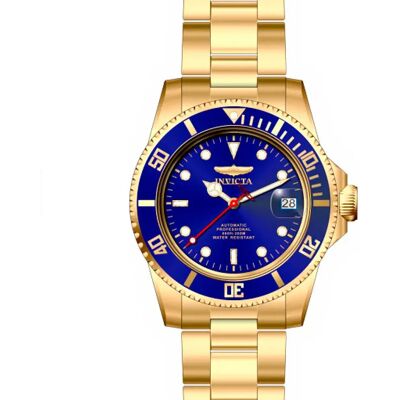 Invicta Montre Pro Diver 40 Mm Yellow Gold / Metal Blue / Hardlex One Size Homme - Publicité Invicta Montre Pro Diver 40 Mm Yellow Gold / Metal Blue / Hardlex One Size Homme - Publicité
