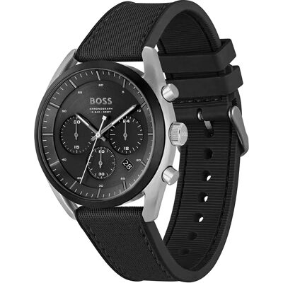 Boss Montre Top 44 Mm Black / Black / Mineral One Size Homme - Publicité Boss Montre Top 44 Mm Black / Black / Mineral One Size Homme - Publicité