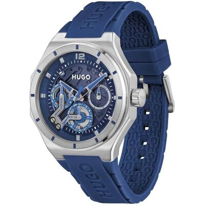 Hugo Montre 1530375 5 Atm 44 Mm Grey Logo / Blue One Size Homme - Publicité Hugo Montre 1530375 5 Atm 44 Mm Grey Logo / Blue One Size Homme - Publicité