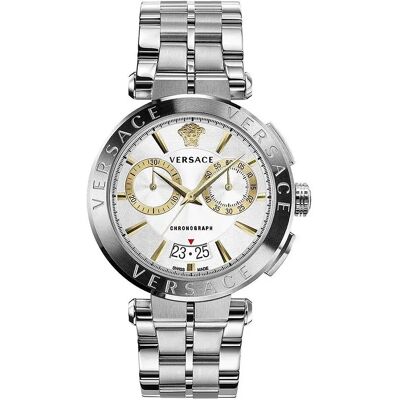 Versace Montre Ve1d02323 Silver Grey / Metal Silver Grey Yellow Gold One Size Homme - Publicité Versace Montre Ve1d02323 Silver Grey / Metal Silver Grey Yellow Gold One Size Homme - Publicité
