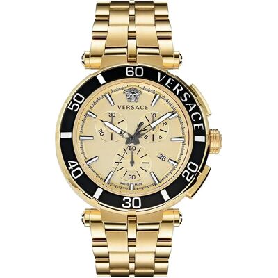 Versace Montre Ve3l00622 Yellow Gold / Metal Champagne One Size Homme - Publicité Versace Montre Ve3l00622 Yellow Gold / Metal Champagne One Size Homme - Publicité
