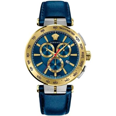 Versace Montre Ve6ca0223 Blue / Metal Blue Yellow Gold One Size Homme - Publicité Versace Montre Ve6ca0223 Blue / Metal Blue Yellow Gold One Size Homme - Publicité