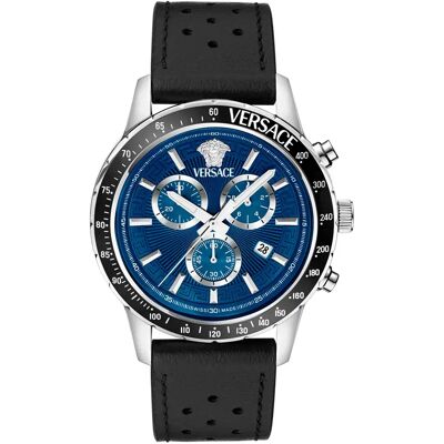 Versace Montre Vezca0124 Black / Metal Night Blue Silver Grey One Size Homme - Publicité Versace Montre Vezca0124 Black / Metal Night Blue Silver Grey One Size Homme - Publicité