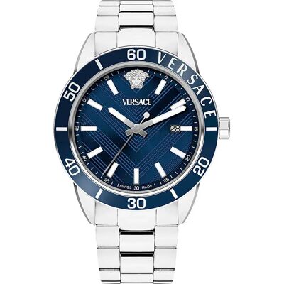 Versace Montre Veyca0424 Silver Grey / Metal Night Blue One Size Homme - Publicité Versace Montre Veyca0424 Silver Grey / Metal Night Blue One Size Homme - Publicité