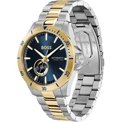 Boss Montre Troper Automatic 43 Mm Silver / Gold / Blue / Mineral One Size Homme - Publicité Boss Montre Troper Automatic 43 Mm Silver / Gold / Blue / Mineral One Size Homme - Publicité