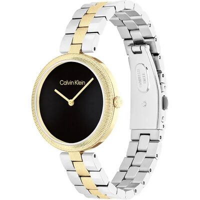Calvin Klein Watches Montre Pour Femme 25100012 32 Mm Silver / Gold / Black / Mineral One Size Femme - Publicité Calvin Klein Watches Montre Pour Femme 25100012 32 Mm Silver / Gold / Black / Mineral One Size Femme - Publicité