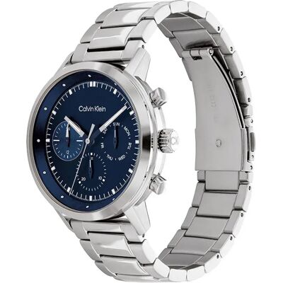 Calvin Klein Watches Montre 25200063 44 Mm Silver / Blue / Mineral One Size Homme - Publicité Calvin Klein Watches Montre 25200063 44 Mm Silver / Blue / Mineral One Size Homme - Publicité