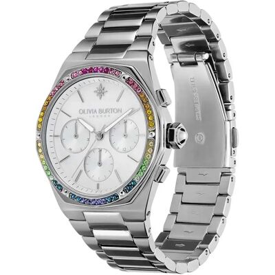 Olivia Burton Montre Pour Femme Hexmu 38 Mm Silver / White / Mineral One Size Femme - Publicité Olivia Burton Montre Pour Femme Hexmu 38 Mm Silver / White / Mineral One Size Femme - Publicité